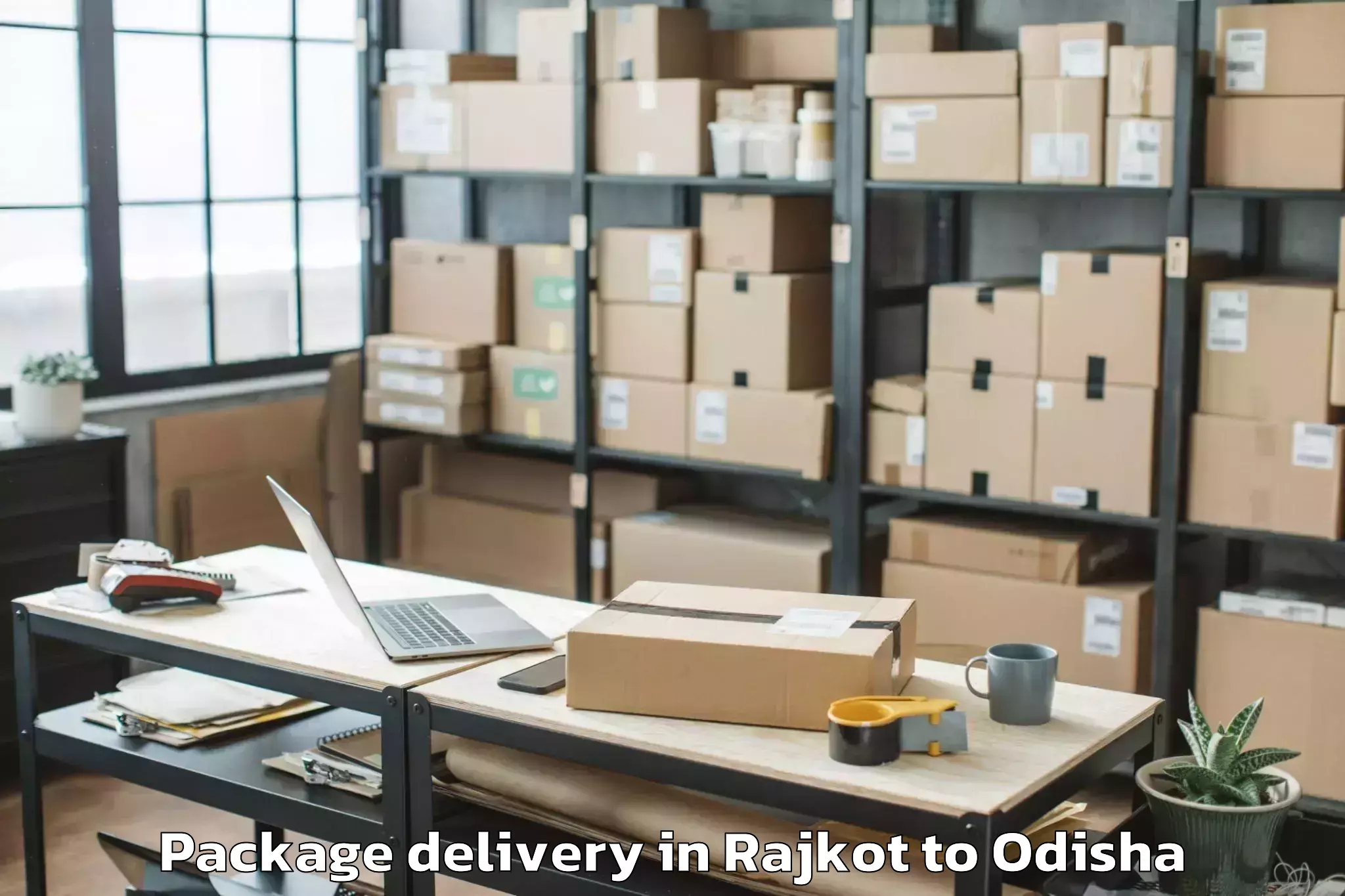 Reliable Rajkot to Banposh Package Delivery